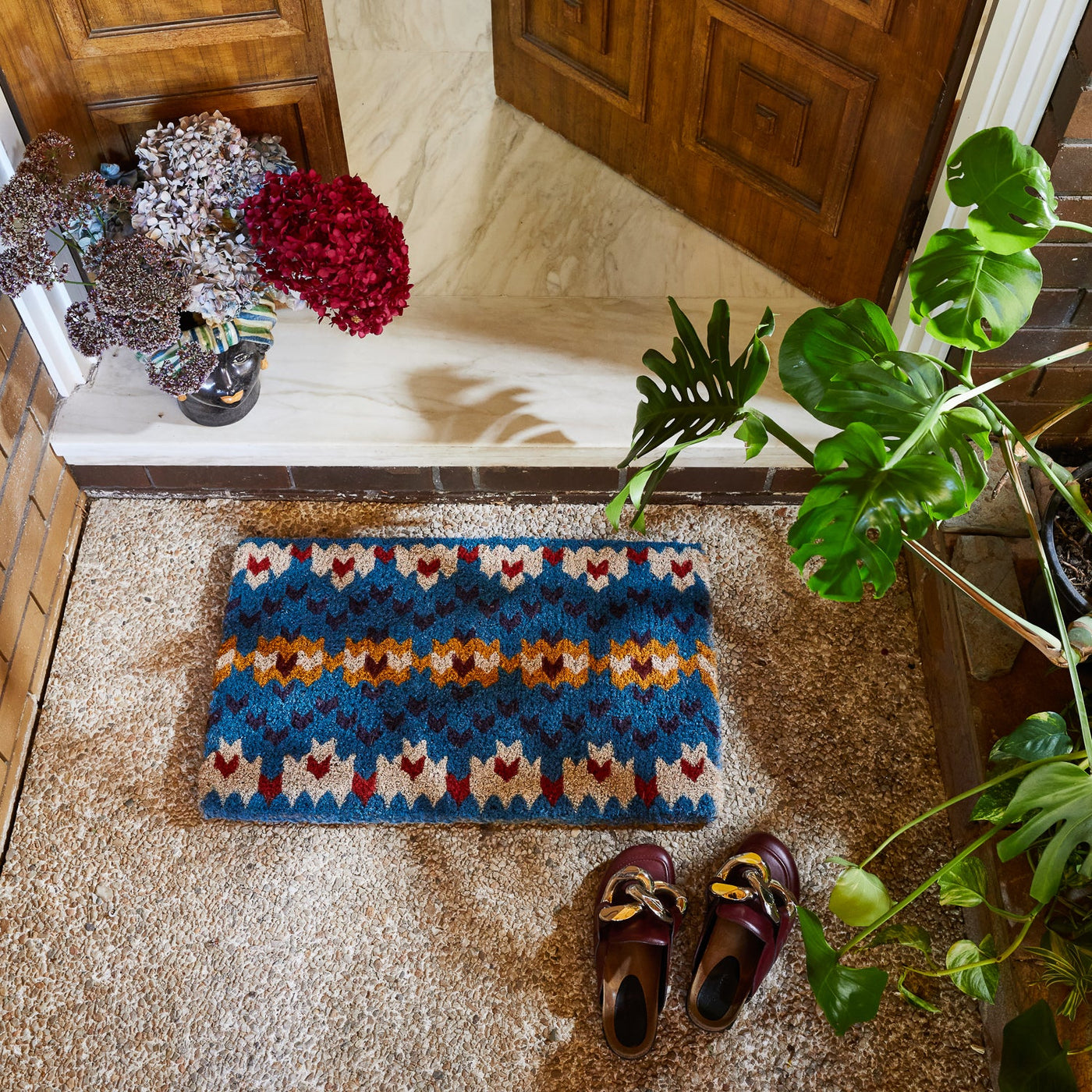 house entrane with Arlette Door Mat