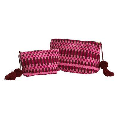 Different size Arlette Terry Pouch - Cosmo Pink 