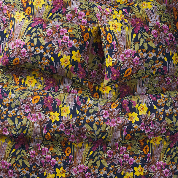 Babette Linen Quilt Cover - Ink
