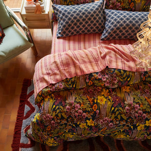 Babette Linen Quilt Cover - Ink