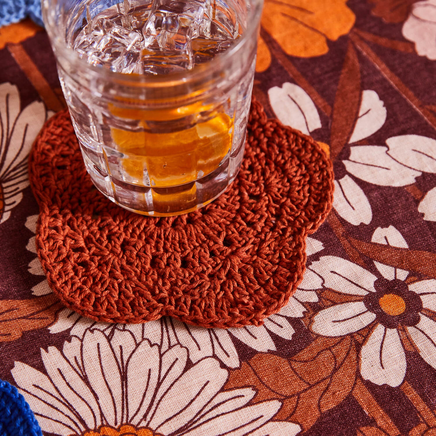 Chumo Crochet Coaster Set - Lapis