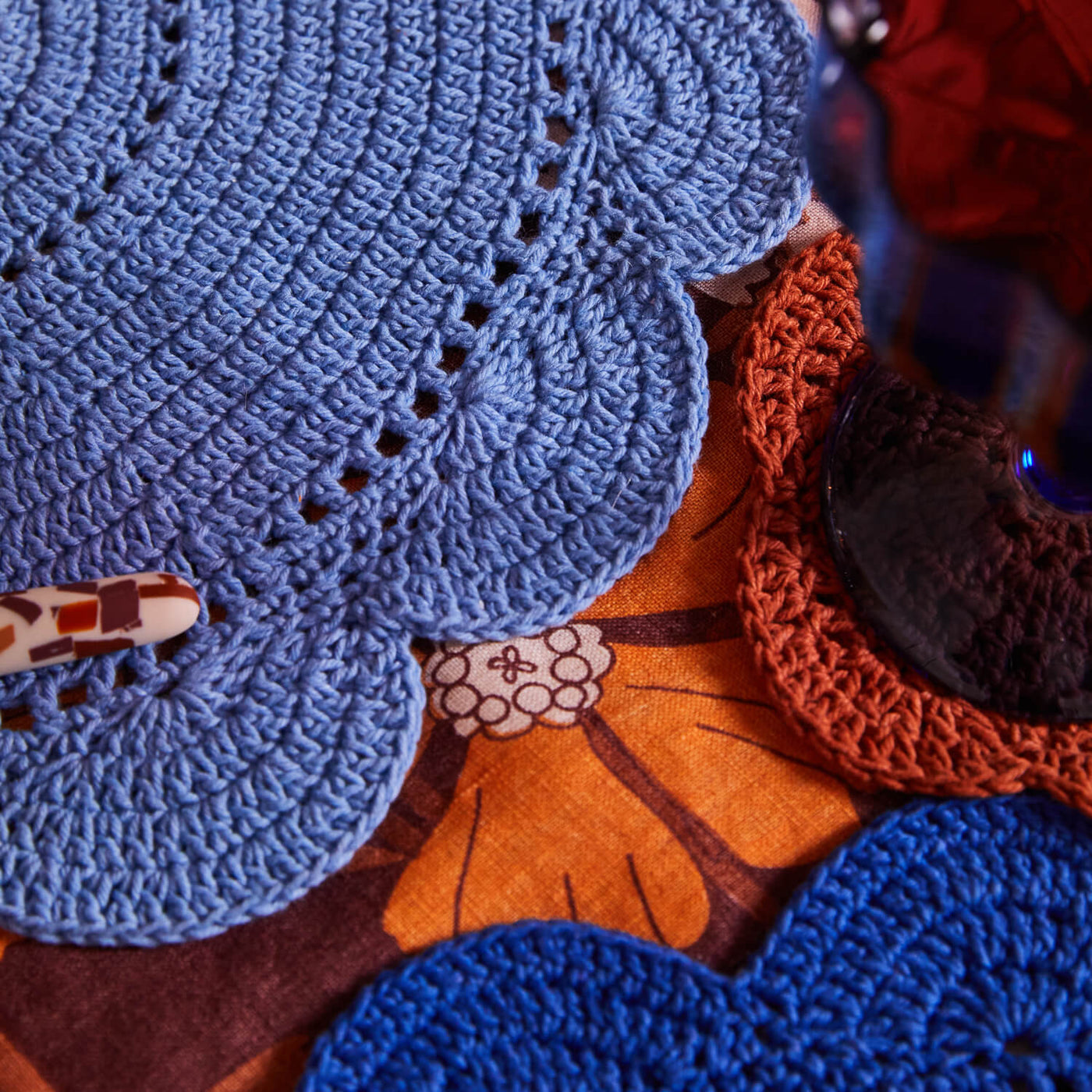 Chumo Crochet Placemat Set - Lapis