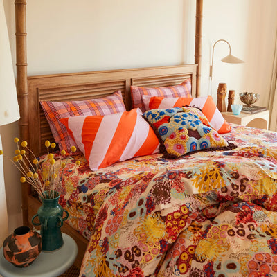 Cora Tufted Cushion - Garnet