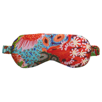 Coralie Silk Eye Mask-Garnet