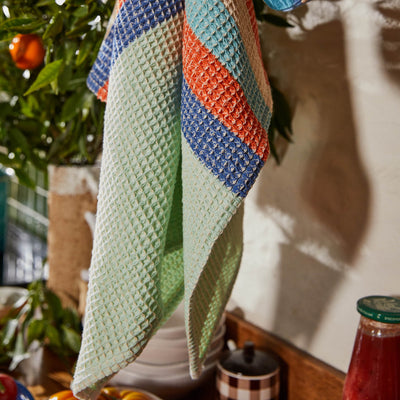Delano Stripe Tea Towel - Perilla