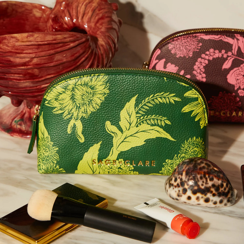Delphine Cosmetic Pouch - Anise