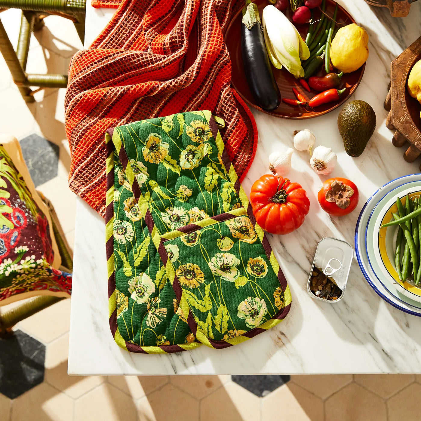 Delphine Double Oven Mitt