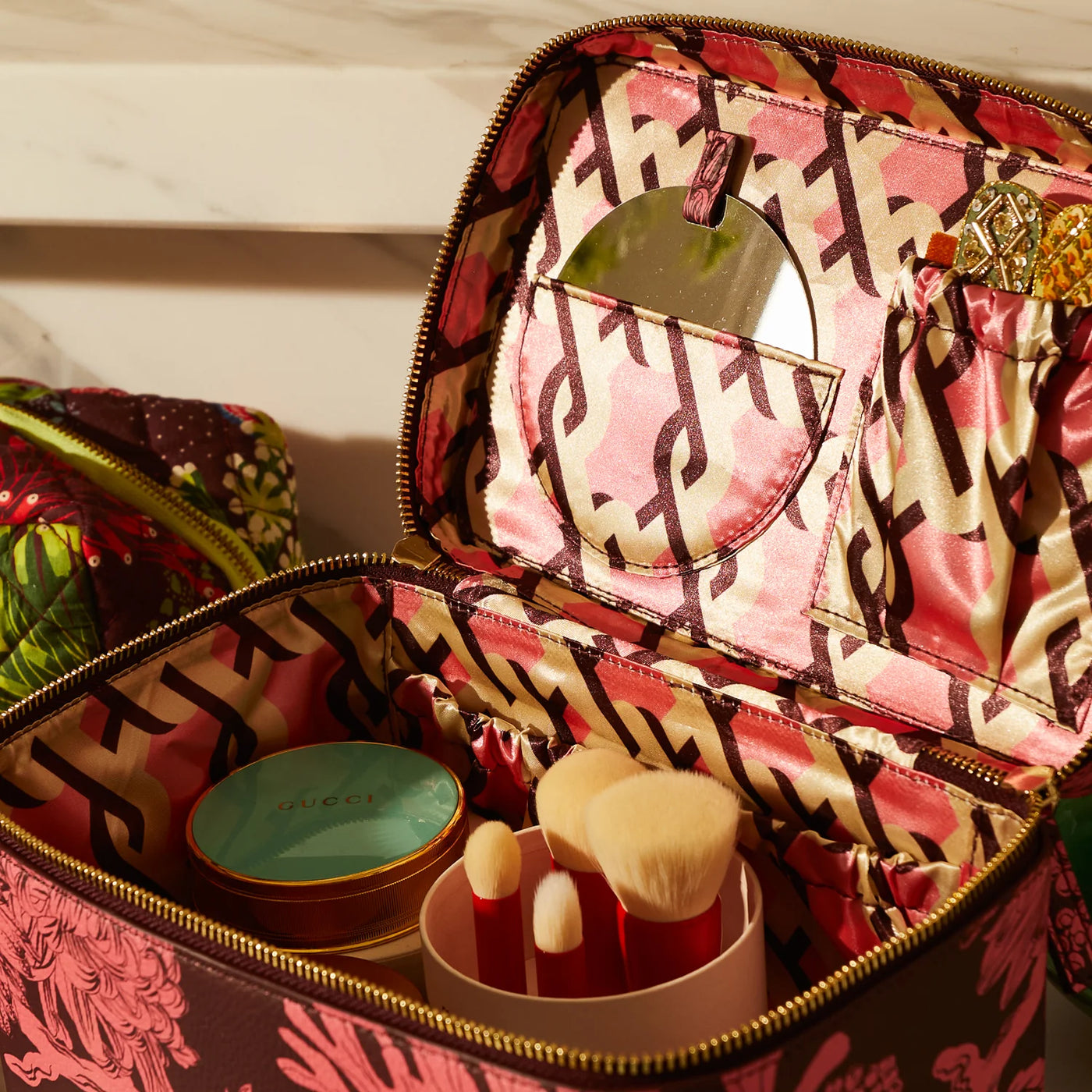 Delphine Large Vanity Case - Garnet