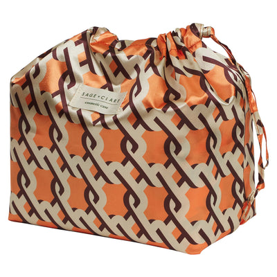 Delphine Large Vanity Case - Vivid Coral