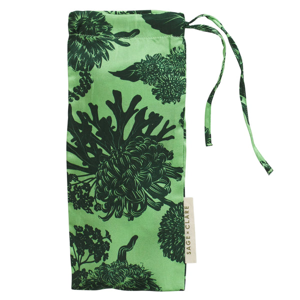 Delphine Silk Eye Mask - Key Lime