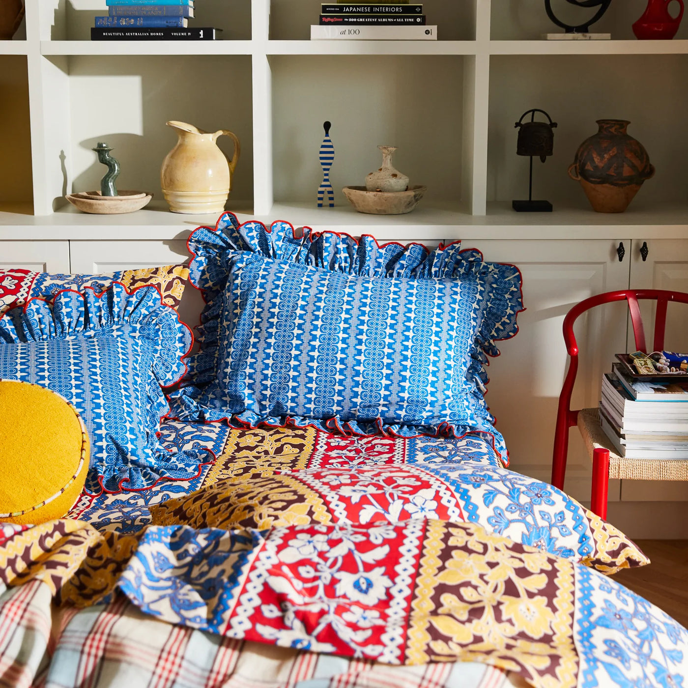 Esme Cotton Standard Pillowcase Set - Azure