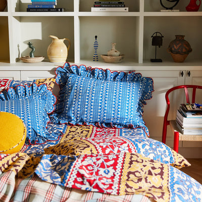 Esme Cotton Standard Pillowcase Set - Azure