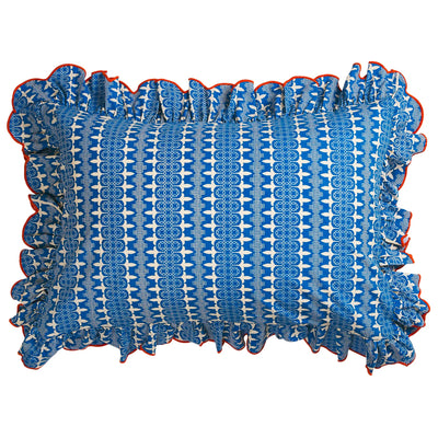 Esme Cotton Standard Pillowcase Set - Azure