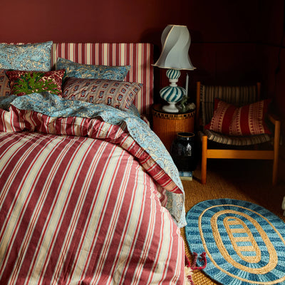 Fernanda Jute Mat - Cerulean