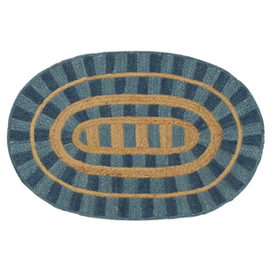 Fernanda Jute Mat - Cerulean