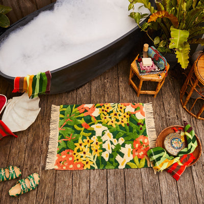 Francesca Bath Mat - Kelp