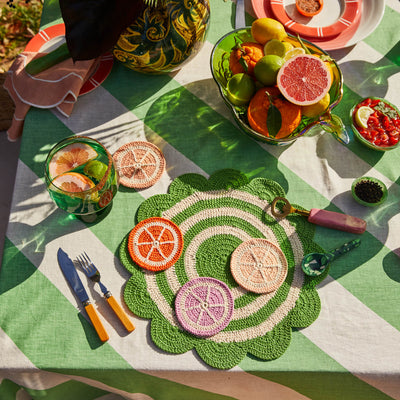 Fruitvale Crochet Coaster Set - Dahlia