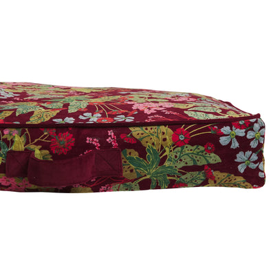 Genevieve Velvet Floor Cushion side view