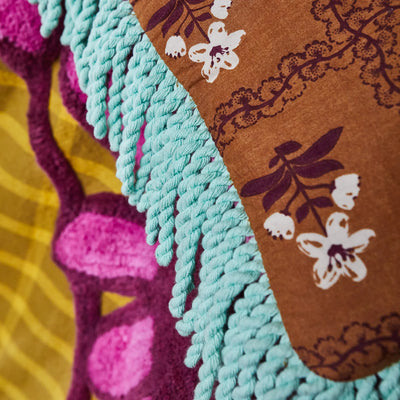 closer look of Ismay Tufted Bedcover fringe