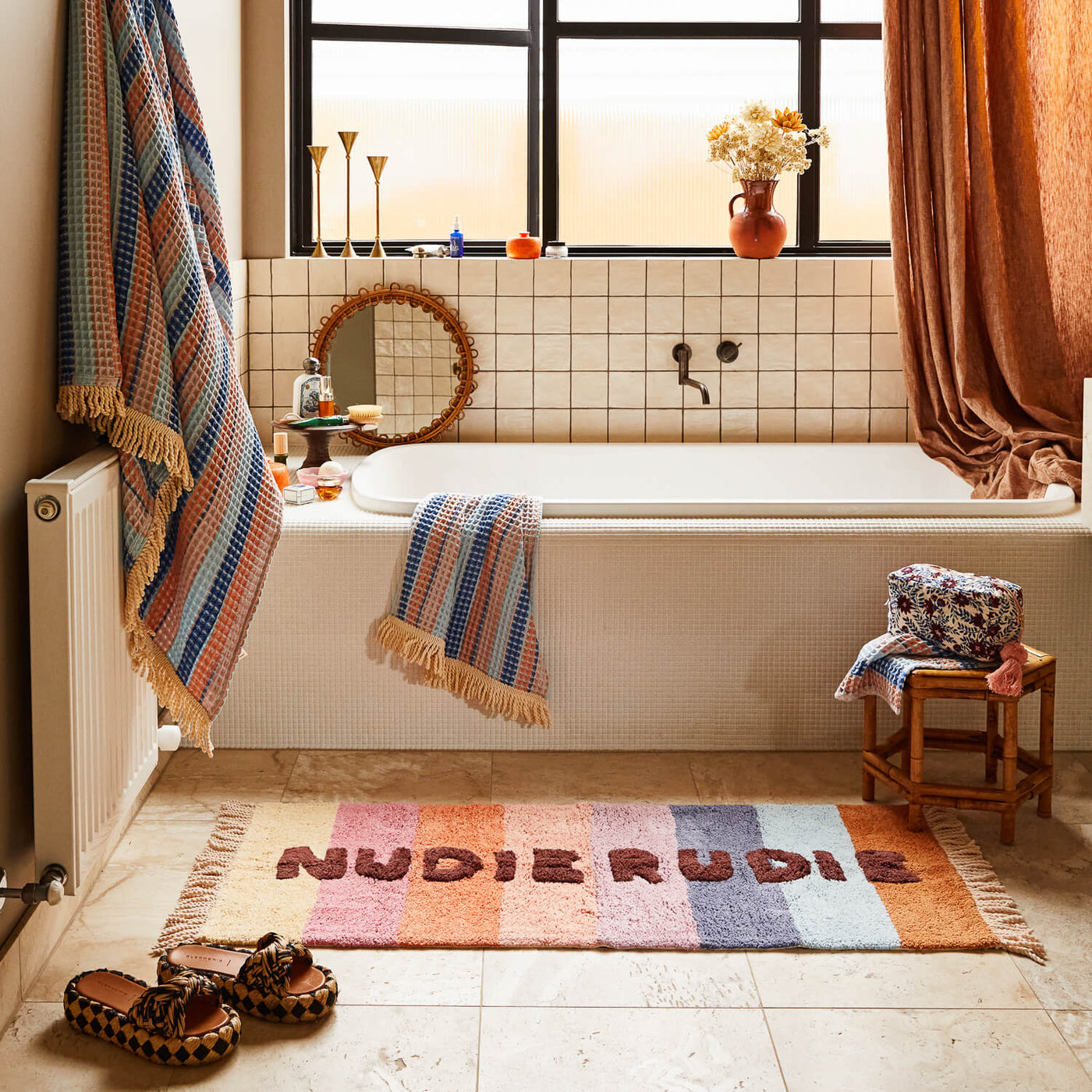 Kanti Waffle Towel Range - ultramarine