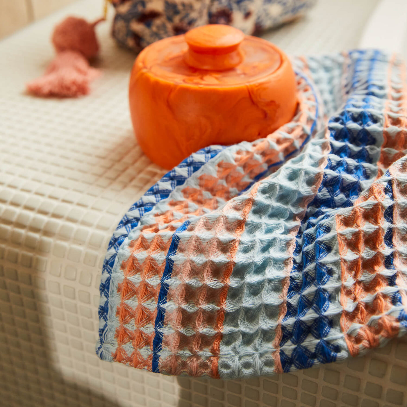 Kanti Waffle Towel Range - ultramarine