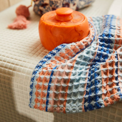 Kanti Waffle Towel Range - ultramarine