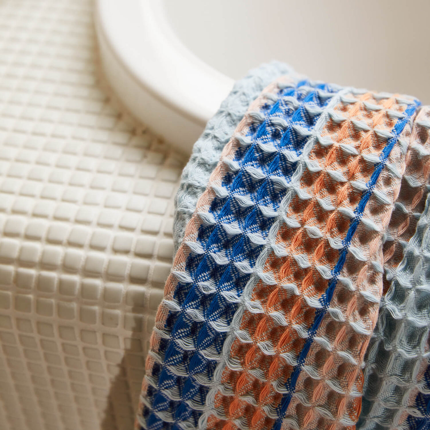 Kanti Waffle Towel Range - ultramarine