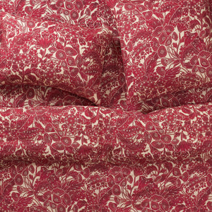 Lucia Linen Euro Pillowcase Set - Crimson