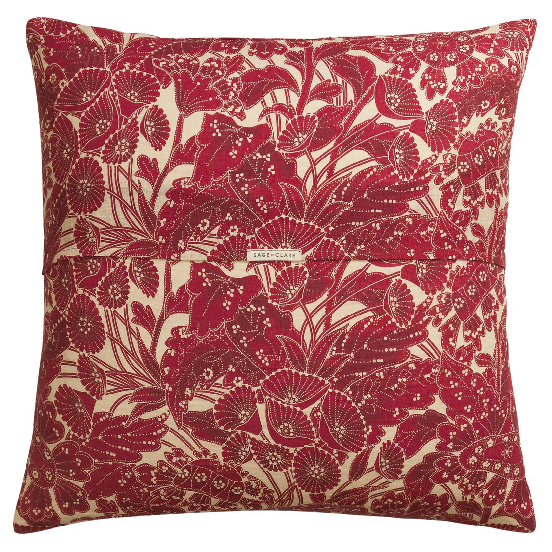 Lucia Linen Euro Pillowcase Set - Crimson
