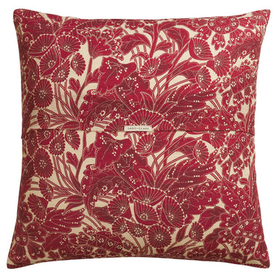Lucia Linen Euro Pillowcase Set - Crimson