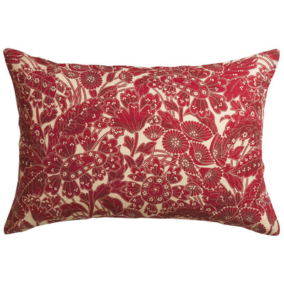 Lucia Linen Pillowcase Set - Crimson Standard