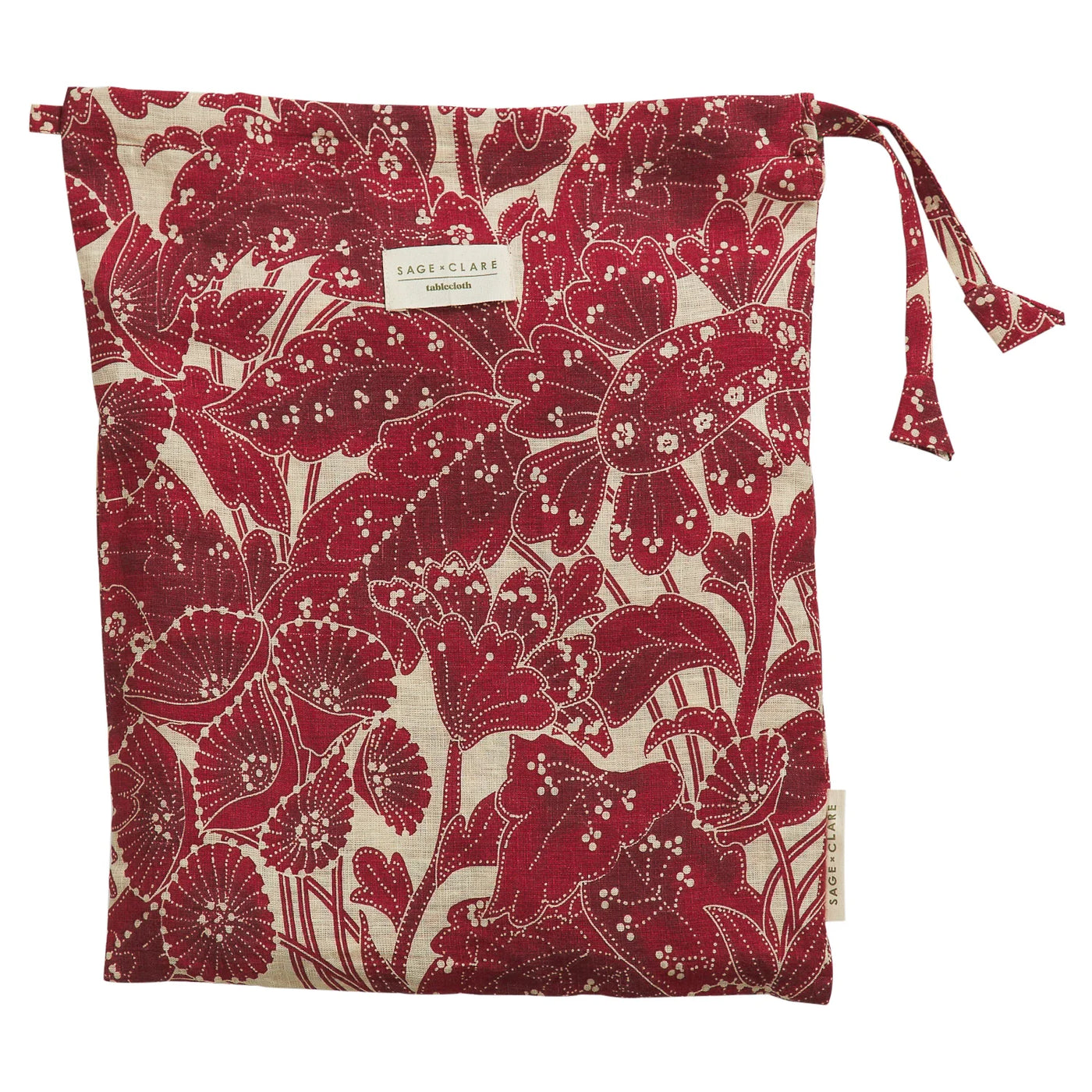 Lucia Round Table Cloth - Crimson