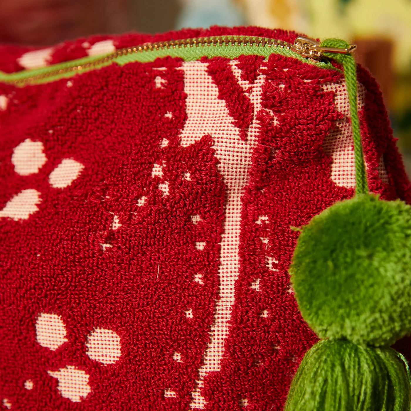 Lucia Terry Pouch - Crimson