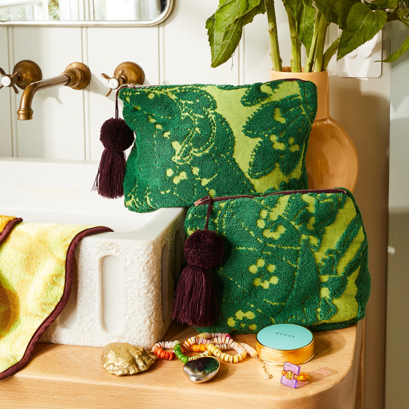 Lucia Terry Pouch - Kelp