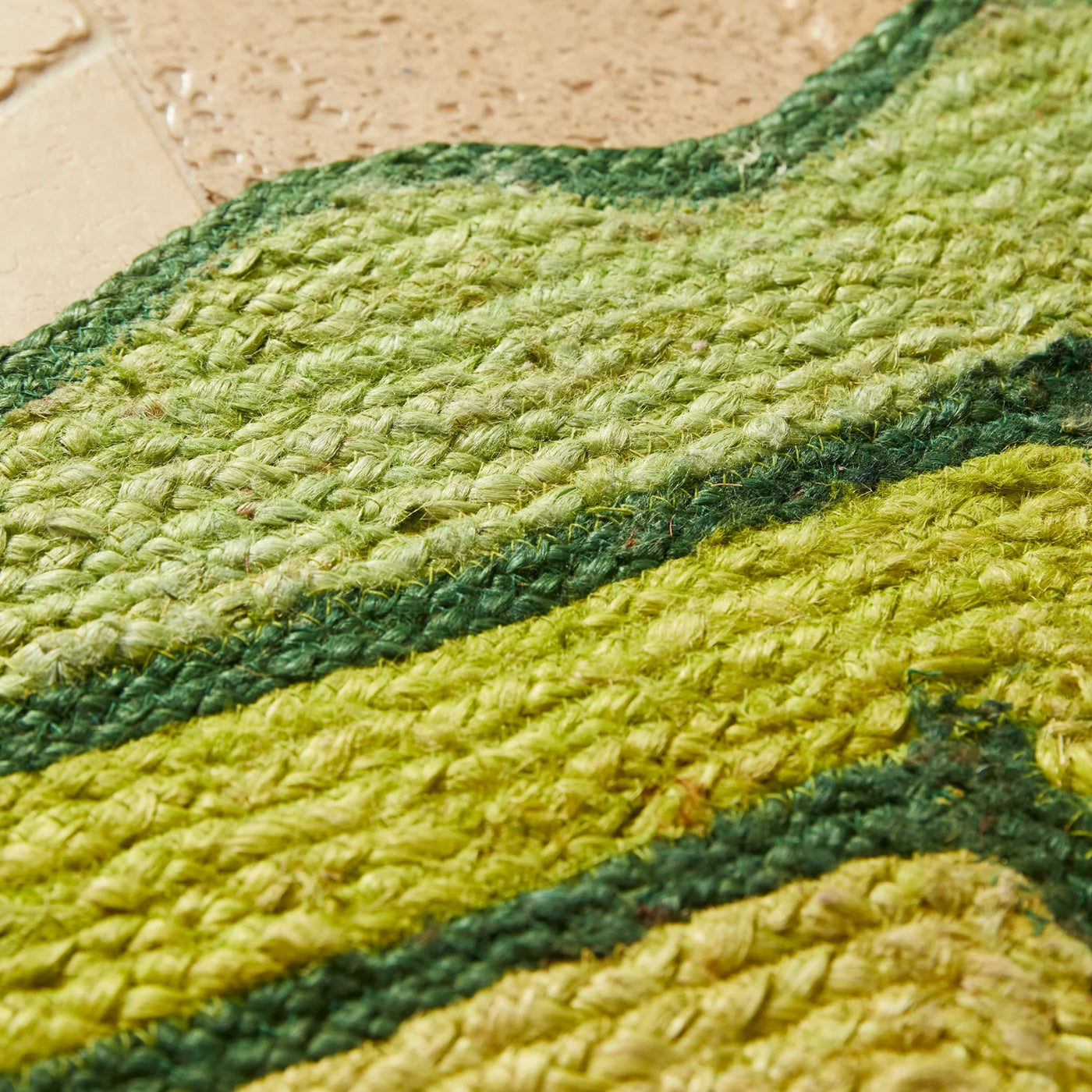 Melvie Jute Mat - Key lime