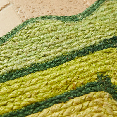 Melvie Jute Mat - Key lime