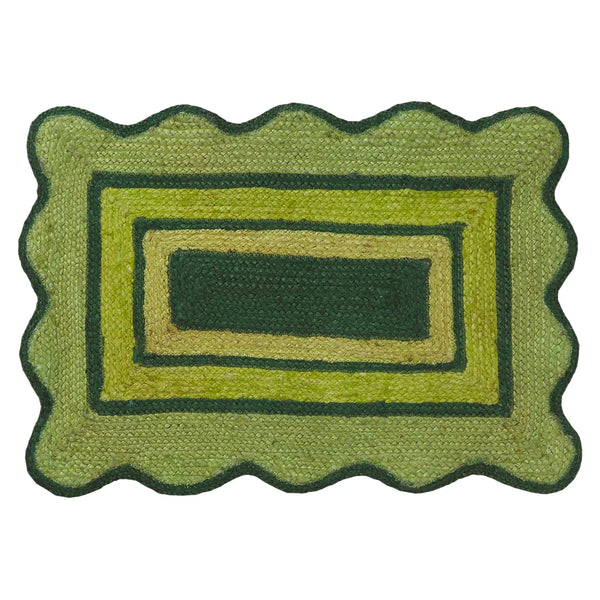 Melvie Jute Mat - Key lime