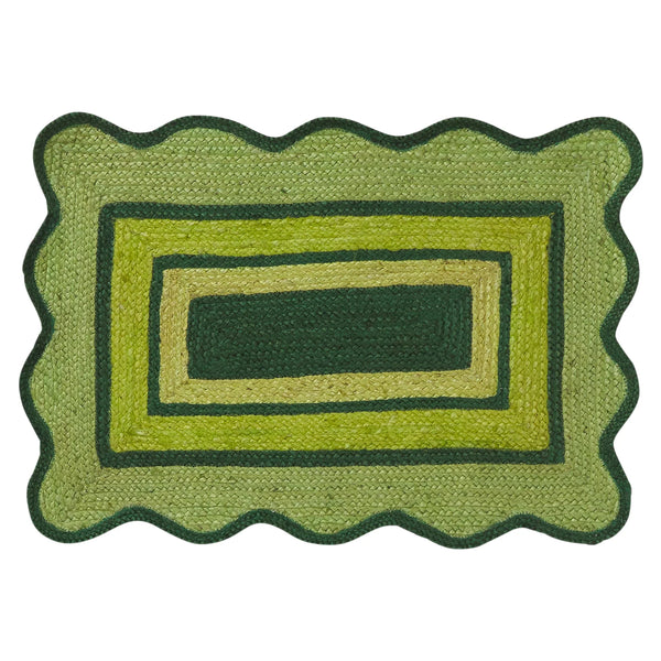 Melvie Jute Mat - Key lime