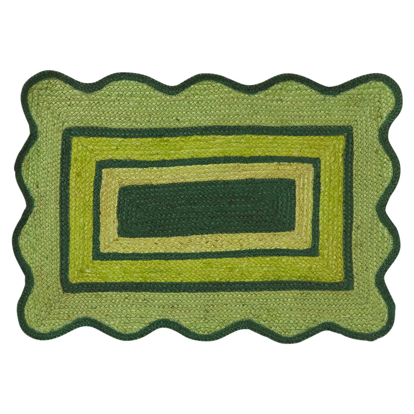 Melvie Jute Mat - Key lime