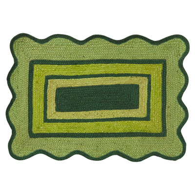 Melvie Jute Mat - Key lime