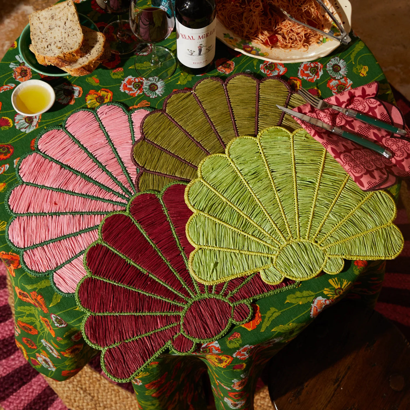 Mia Placemat Set - Key Lime