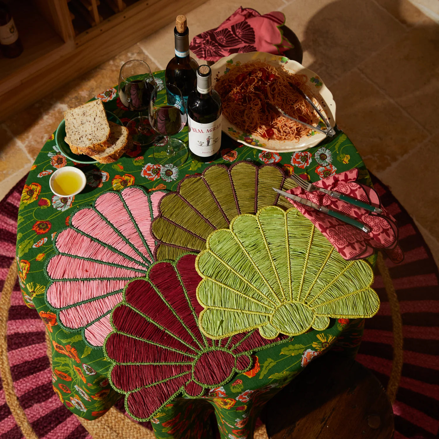 Mia Placemat Set - Key Lime