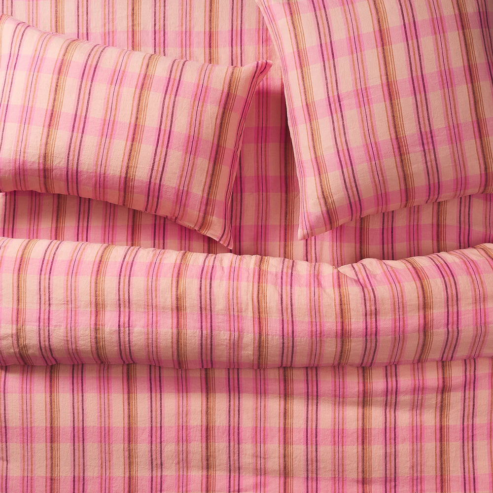 Nicolette Linen Flat Sheet - Poudre