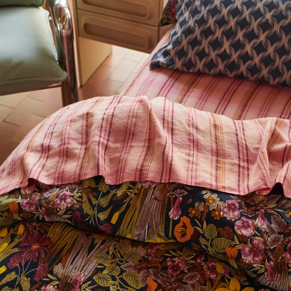Nicolette Linen Flat Sheet - Poudre