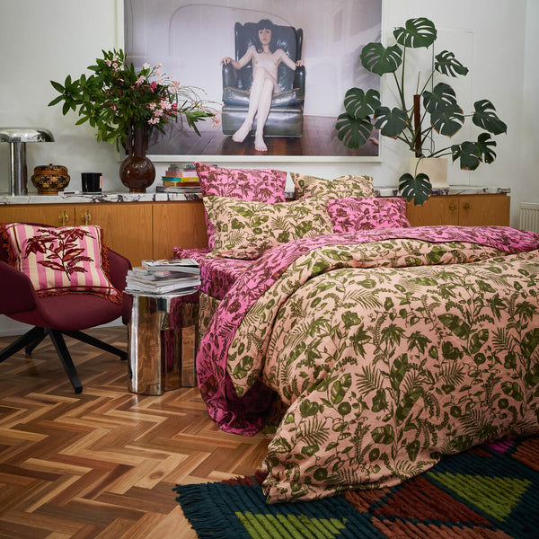 Safia Linen Euro Pillowcase Set - Martini