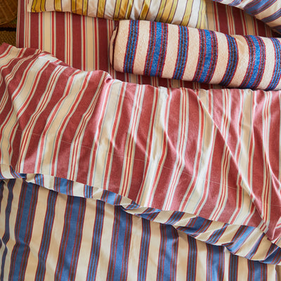 Selene Cotton Sheets - Flat Sheet Crimson
