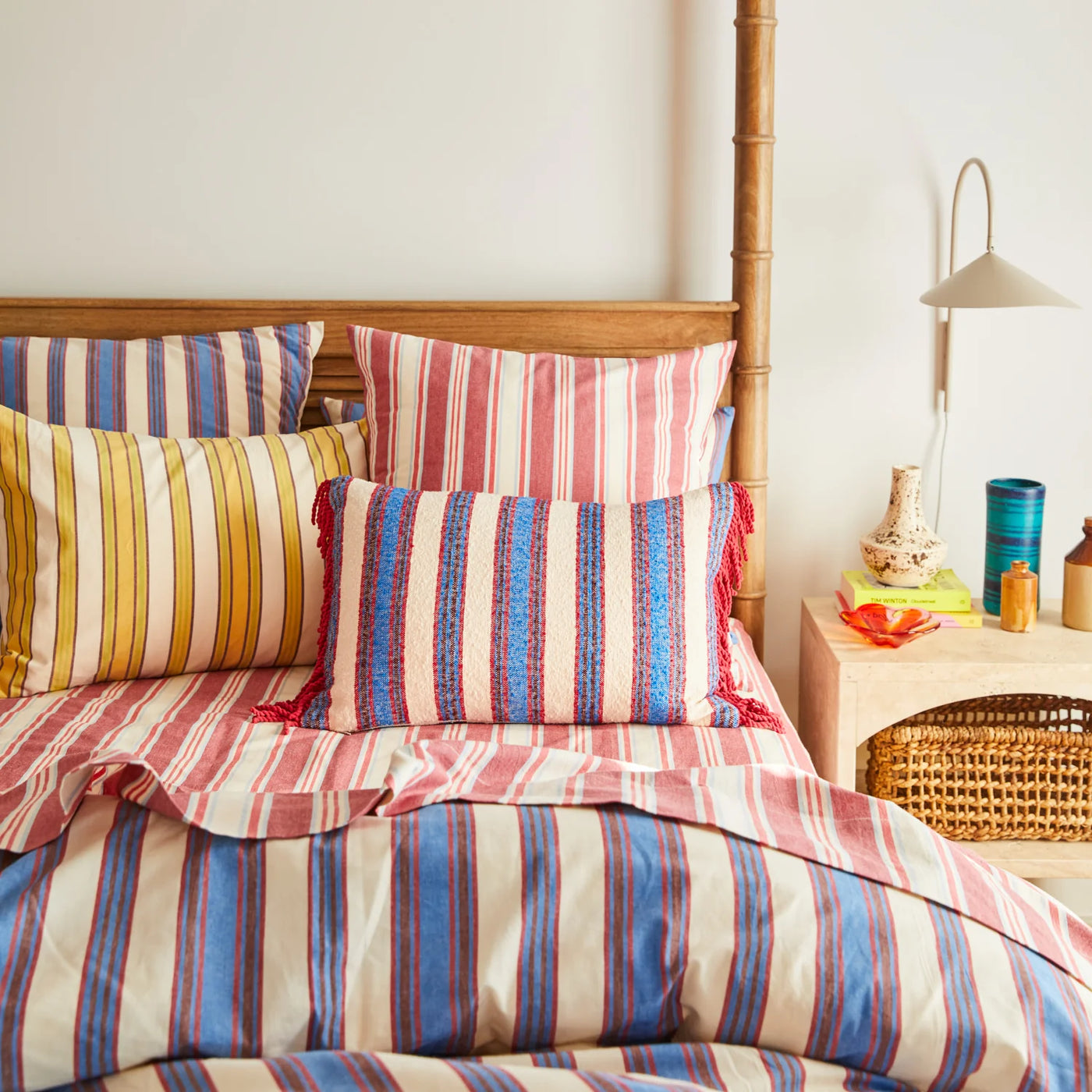 Selene Woven Cushion - Azure