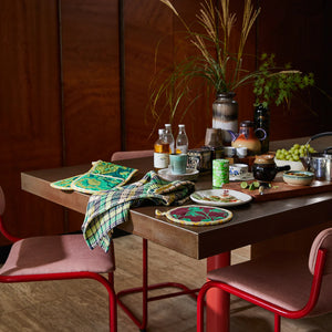 Stela Check Tea Towel - Verdant