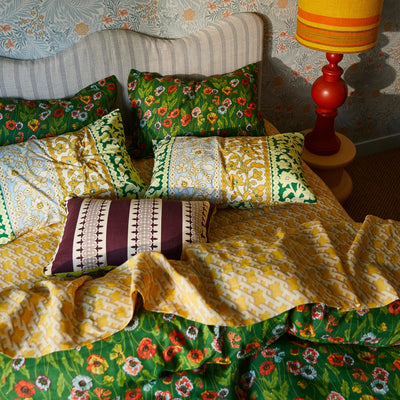 Thea Cotton Pillowcase Set - Kelp