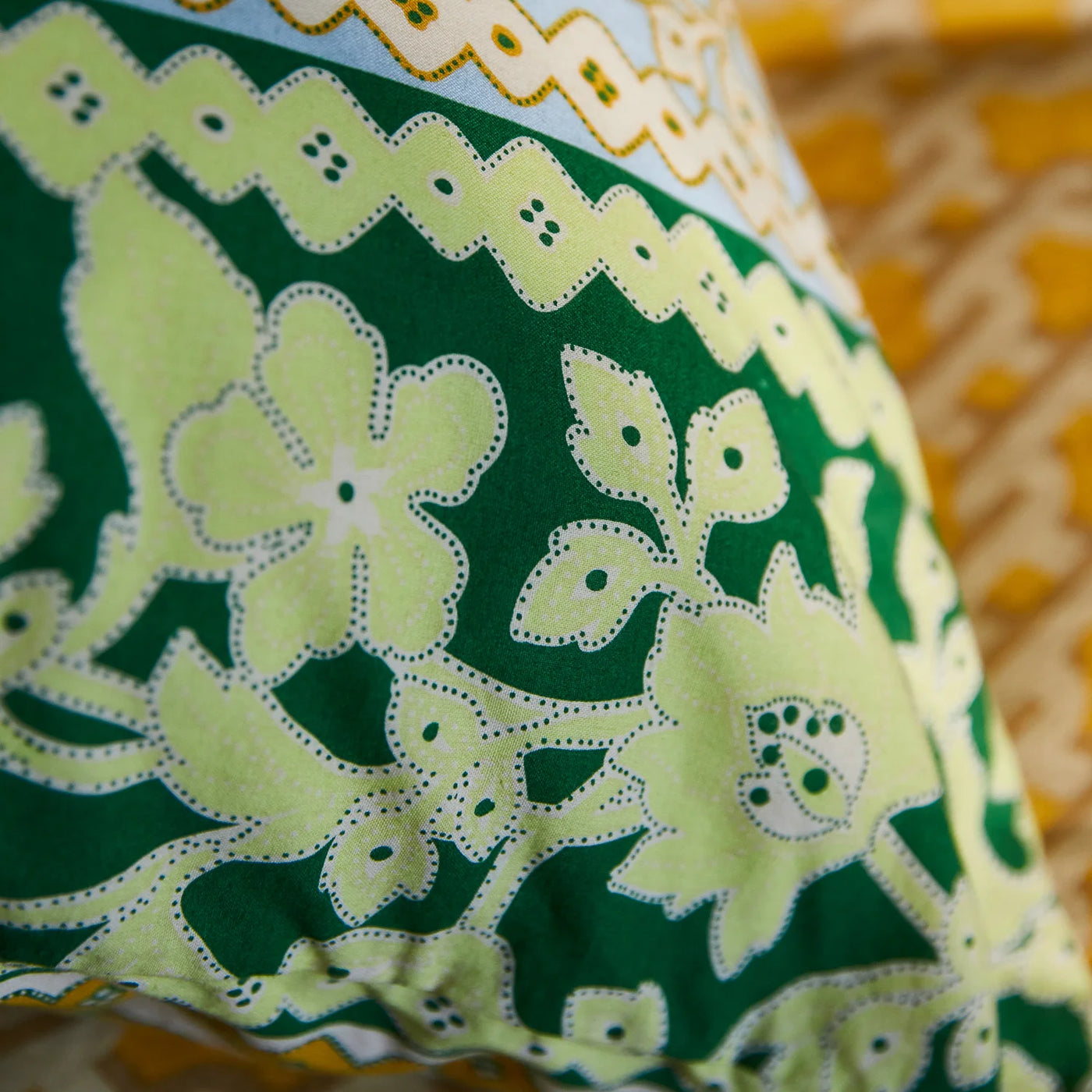 Thea Cotton Pillowcase Set - Kelp
